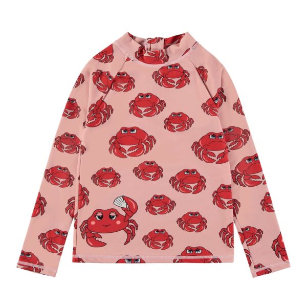 Pink UV Top with Crab Print