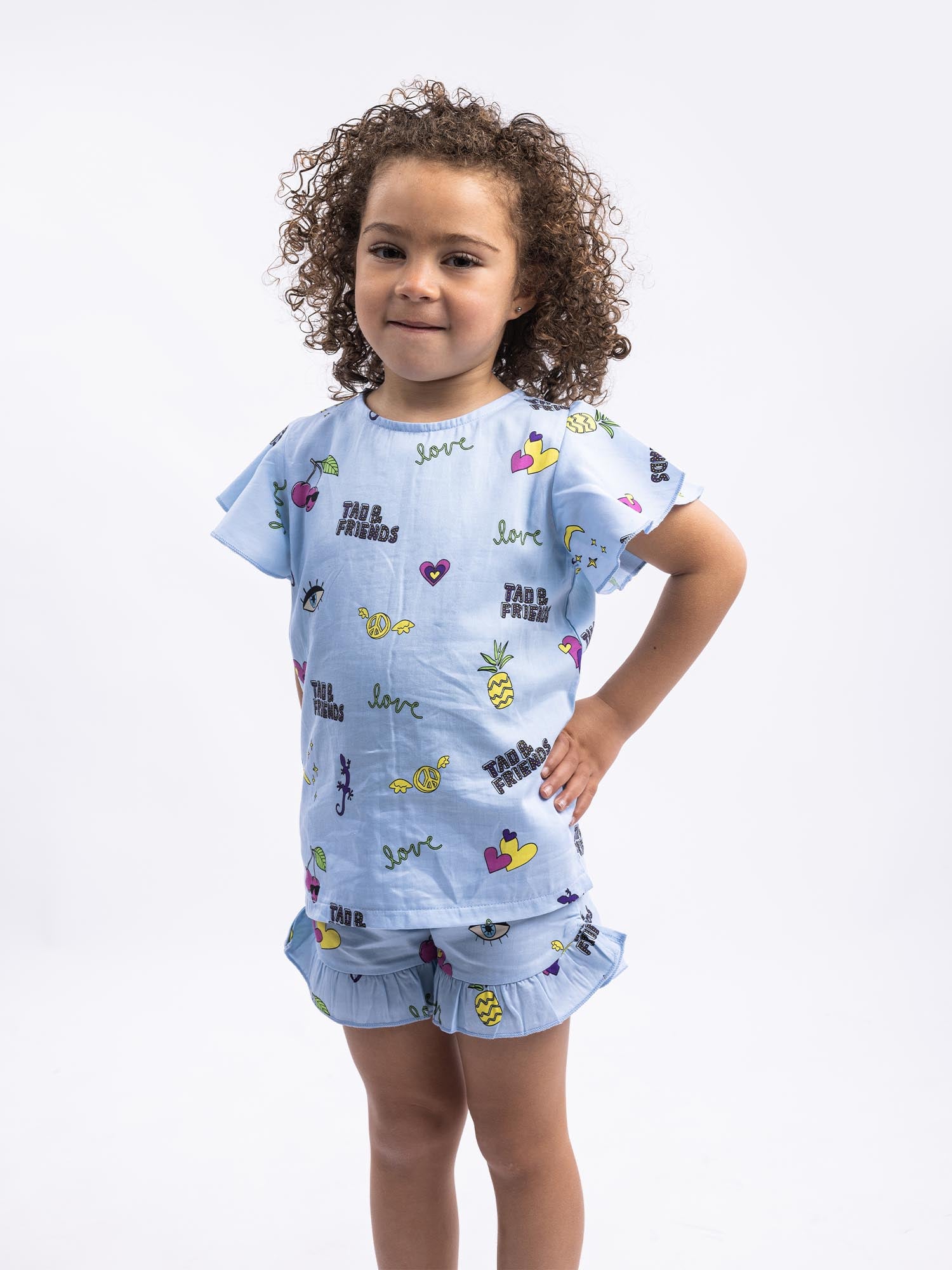 Ruffles Blouse IBIZA light blue – Tao & Friends