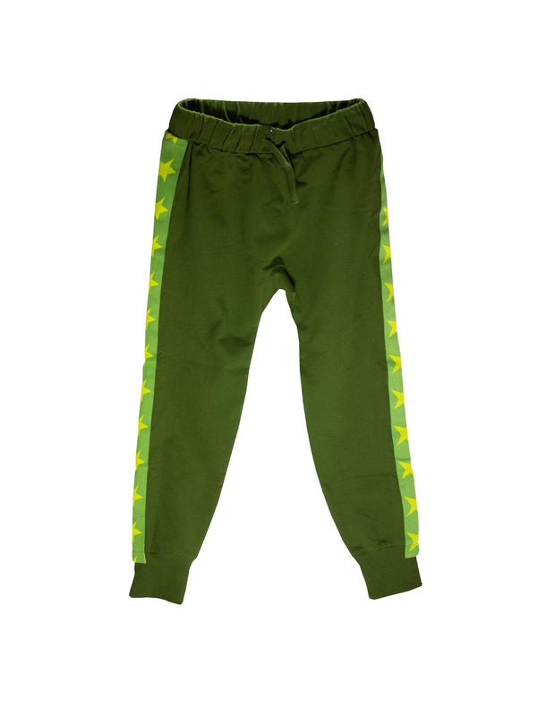 Sweatpants OWL with Star Fabric Band green